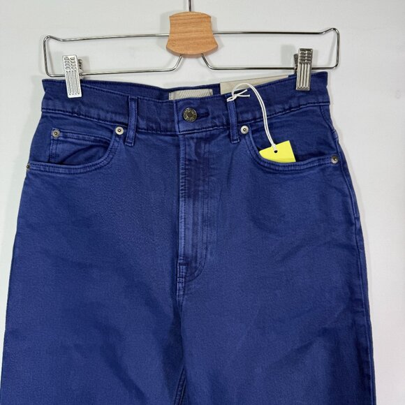 Everlane The Way High Straight Leg Organic Cotton Jean Coal Blue Tall 27T - Picture 3 of 7